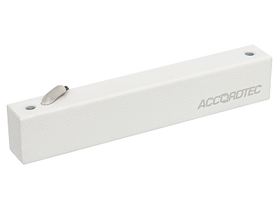 ML-100K с планкой, цвет белый, Электромагнитный замок ACCORDTEC, 100 кг, накладной — изображение 2