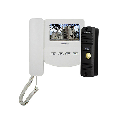 Комплект видедомофона Комплект домофонии AT-home4 WH-BL