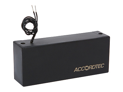 ML-300П с планкой, цвет черный, Электромагнитный замок ACCORDTEC, 300 кг, накладной — изображение 2